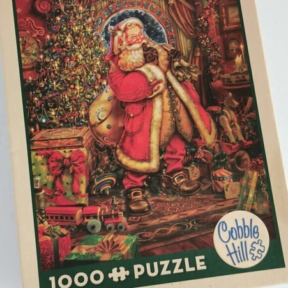 Christmas Jigsaw Puzzle 1000 Pcs Santa Cobble Hill  "Christmas Presence"